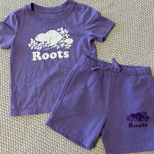 Roots Purple Toddler Short Set